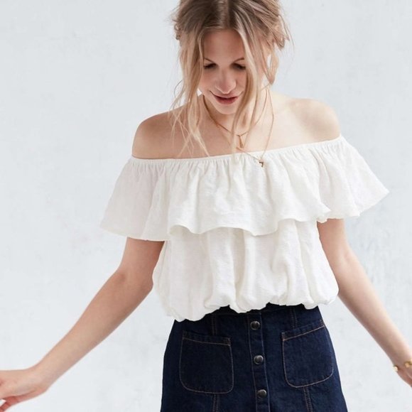Urban Outfitters Off The Shoulder Top Medium - Picture 2 of 8